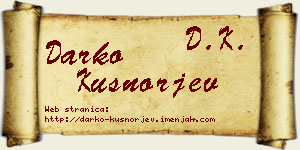 Darko Kušnorjev vizit kartica